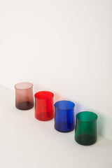 Vintage coloured flared water glasses