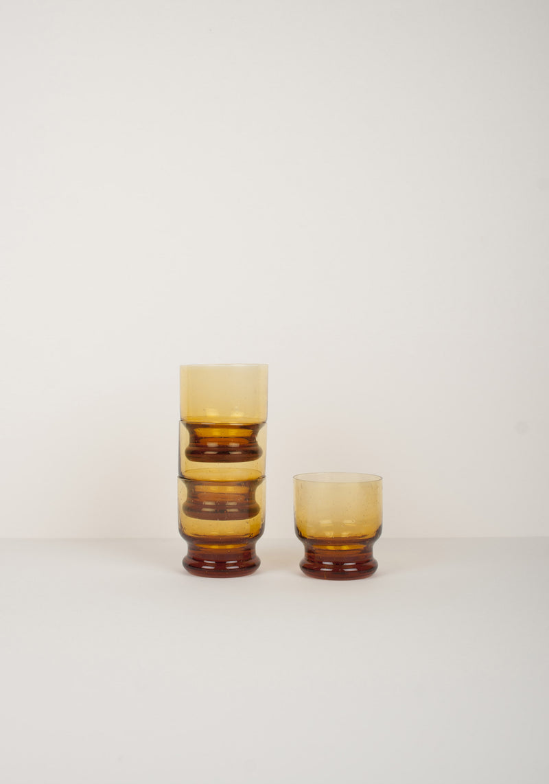 Biot (France) Vintage amber glasses