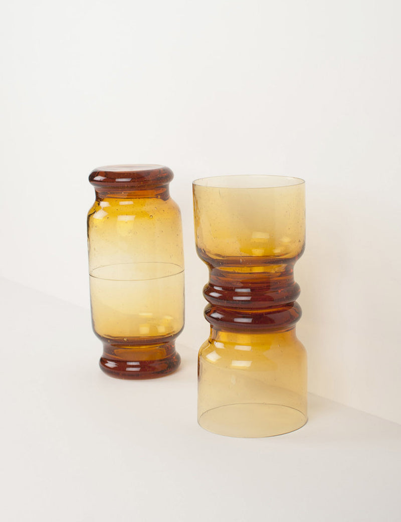 Biot (France) Vintage amber glasses