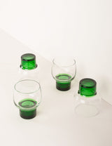 vintage glasses green base